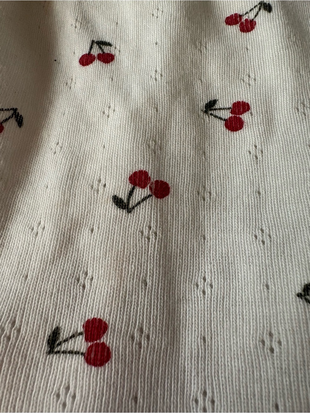 Brandy Melville Cream Cherry-Print Sleep set - Picture 3 of 9